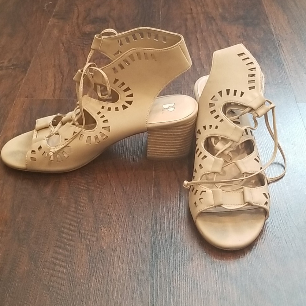 BP Nude Lace Up Sandal